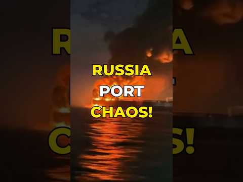 Russia's Black Sea Port ENGULFED in Flames After Drone Strike
