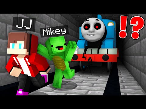 How Mikey and JJ ESCAPE From THOMAS TRAIN - Minecraft Maizen