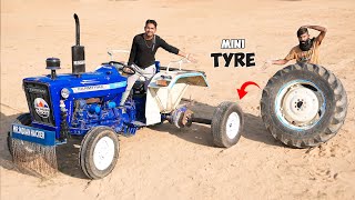 We Try Mini Tyre In Big Tractor - ट्रैक्टर में लगा दिये छोटे टायर - Will they Work ? We Try Mini Tyre In Big Tractor - ट्रैक्टर में लगा दिये छोटे टायर - Will they Work ?