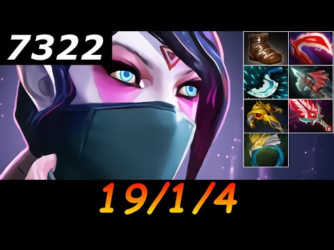 Dota 2 Templar Assassin 7322 MMR 19/1/4 (Kills/Deaths/Assists) Ranked Full Gameplay