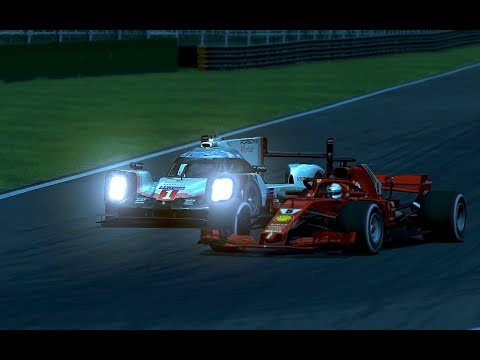 Ferrari F1 2018 vs Porsche 919 EVO - Monza by Night