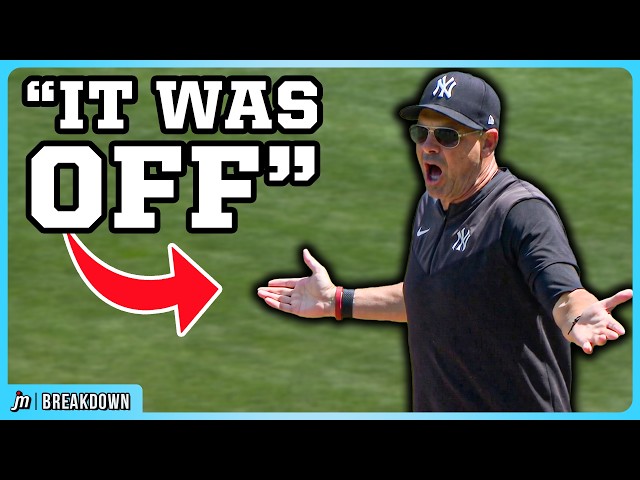 Aaron Boone argues over a pitch clock malfunction, a breakdown