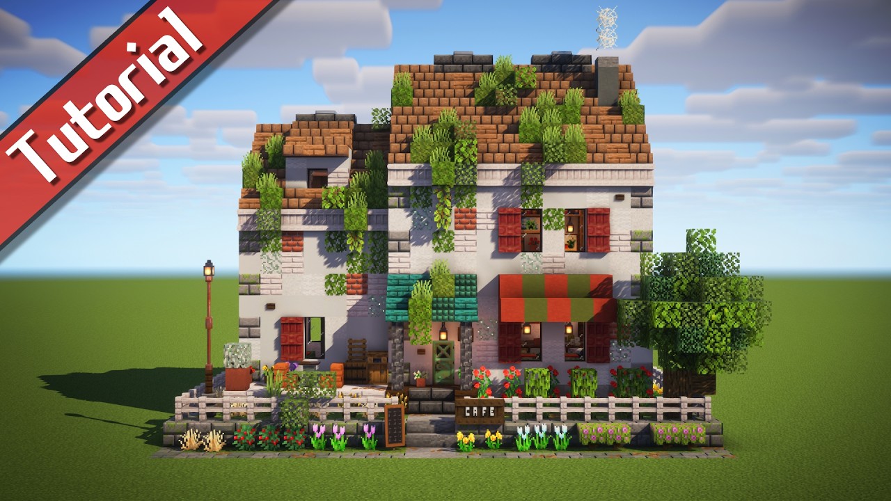 おしゃクラ！Part155 ジブリ風のおしゃれなカフェの作り方 / OSHACRA(Minecraft)