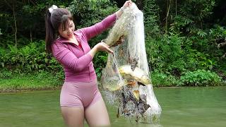 How to Catch Big Fish: Fishing Ancient Fishing Techniques, Dredge Fishing Nets Harvesting Giant Fish