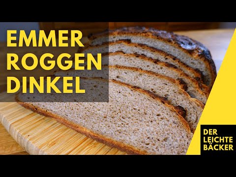 Vollkornbrot mit einer Mischung aus Emmer, Roggen und Dinkel