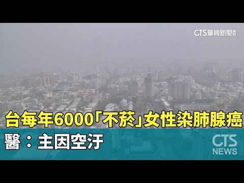 台每年6000「不菸」女性染肺腺癌　醫：主因空汙