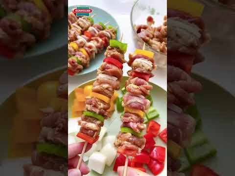 Làm món thịt xiên nướng siêu nhanh gọn với Nồi chiên không dầu Sunhouse 😍 #sunhouse