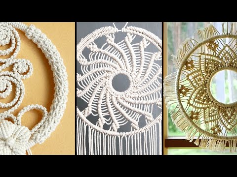 DIY Macrame Wall Hanging Leaves with Flower