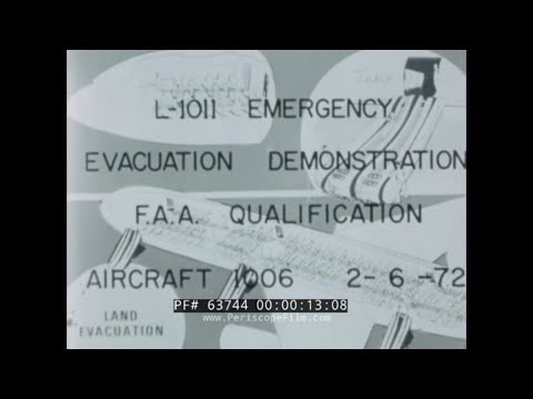 LOCKHEED L1011 EVACUATION SLIDE DEMONSTRATION FILM 1972   63744