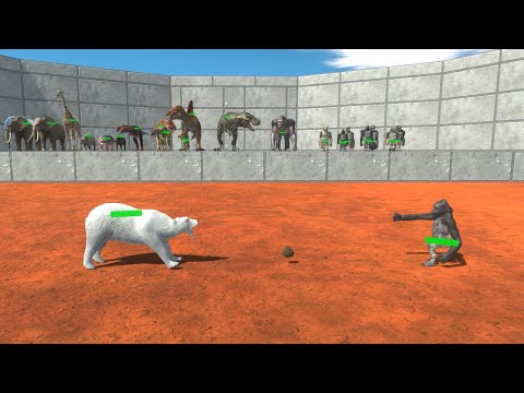 Mutant Primates VS Carnivore Dinosaurs Modern Mammals Tournament   Animal Revolt Battle Simulator