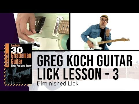 🎸 Greg Koch Guitar Lick Lesson 3 - Diminished Lick - TrueFire
