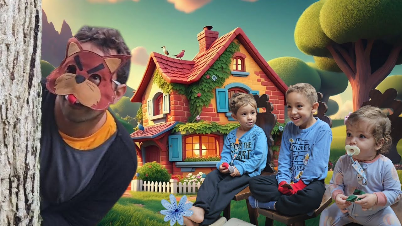 Big Bad Wolf and the 3 Little Pigs with Rafael and Benjamin