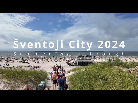 Šventoji 2-hour Walkthrough | Summer Vacation city | 4K 60fps day trip 2024