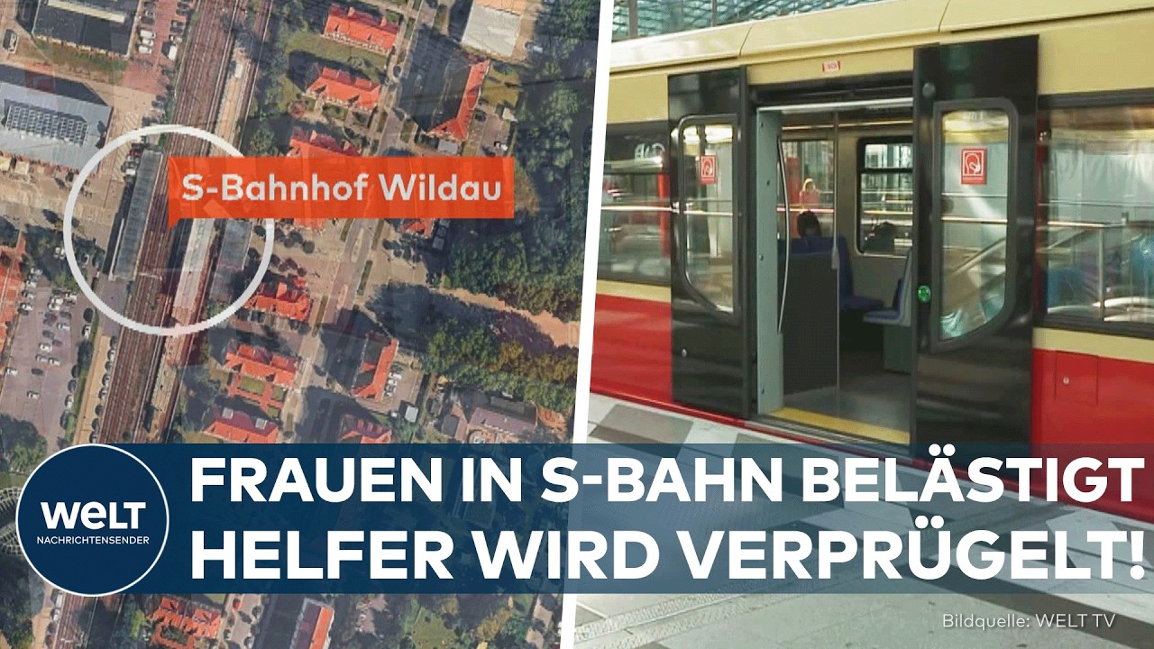 BRUTALER ANGRIFF IN BERLINER S-BAHN: Männergruppe belästigt Frauen – Helfer wird zusammengeschlagen