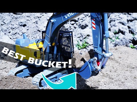 NEW Aluminum Narrow bucket for the Volvo EC160E (scale 1:14)