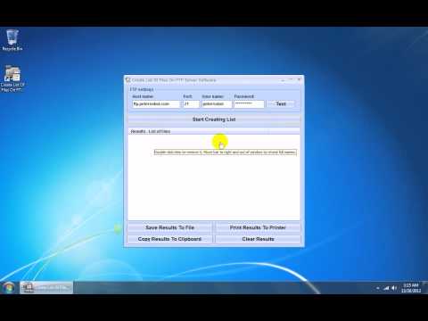 Create List Of Files On FTP Server Software