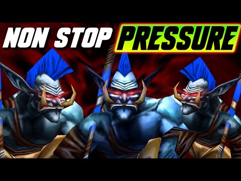 Grubby turns up THE HEAT on 2400MMR PRO PLAYER Hawk with MASSIVE Troll pressure! - WC3