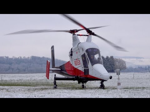 K-MAX Intermeshing Rotors Helicopter Startup & Takeoff
