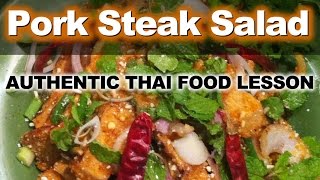 preview picture of video 'How to Make Moo Yang Nam Tok - Authentic Thai Recipe - หมูน้ำตก - Thai Spicy Pork Steak Salad Recipe'