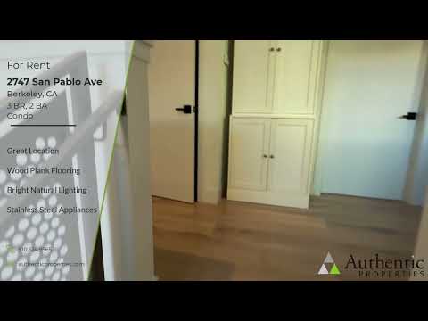 $4,595 / 3br - 1040ft2 - 3 Bedroom, 2 Bath Condo with Garage Parking - Open House 9/26 10-12 PM property video