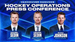Vancouver Canucks Introduce Daniel & Henrik as Co-Presidents and Ryan Johnson as General Manager
