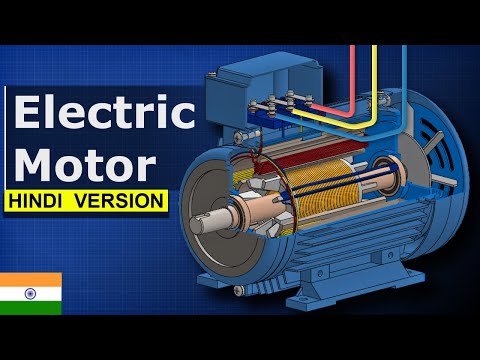 How Electric Motors Work - 3 phase AC induction motors (HINDI VERSION) इंडक्शन मोटर