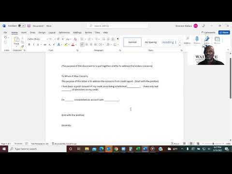 Letter of Explanation (used to explain blemishes in credit)