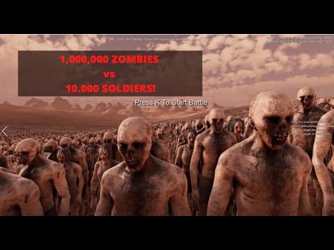 1,000,000 ZOMBIES vs 10.000 WW2 SHOTGUN SOLDIERS! - Ultimate Epic Battle Simulator 2
