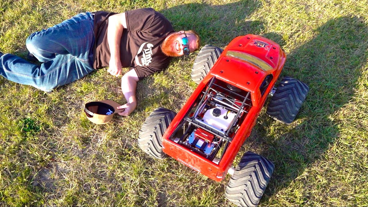 <h1 class=title>RAMINATOR - MEN and a MEGA TRUCK : LARGEST GAS POWERED MT! 49cc | PRIMAL RC ADVENTURES</h1>