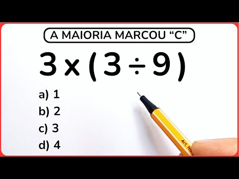 5 QUESTÕES DE MATEMÁTICA BÁSICA🔥 GRAU 1