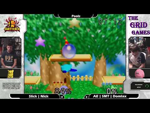 Smash 64: Slick | Nick (Pikachu) V AE | SMT | Domlax (Kirby) - Shattered 116 Tournament SSB64