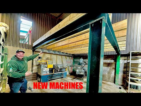 Fabricating and fitting a new mezzanine floor (new lathe and mill)