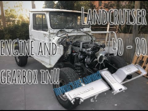 My Ultimate LandCruiser build 40-80 EP002: ENGINE AND GEARBOX REVEALED AND MOUNTED