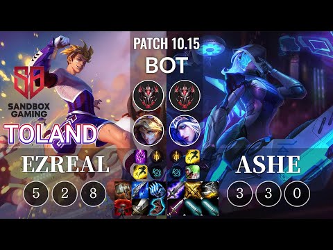 SB TolanD Ezreal vs Ashe Bot - KR Patch 10.15