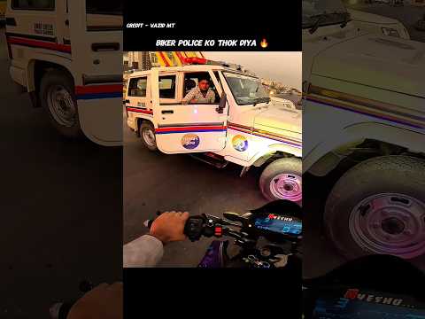 Biker Police Ko Thok Diya 🔥#shorts #rider #bikerider #motovlog #viralshorts #biker #vlog #h2r #bike