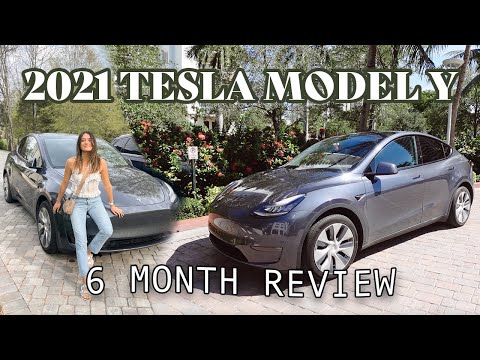 6 MONTH 2021 TESLA MODEL Y REVIEW | pros, cons, autopilot, road trips in a tesla, and more!