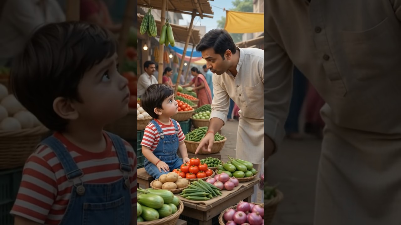 #trending😂 जब छोटू बना सब्जी वाला, तो टमाटर भी VIP हो गया! 🍅🤣#shorts #viral #aivideo #video