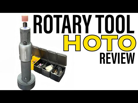 HOTO 4V Cordless Rotary Tool Kit, 5-Speed 25000RPM Powerful Engraving Pen with LED Light, USB-C Rechargeable, 35 Accessories for 3D Printing Sanding, Polishing, Drilling, Carving, Cutting DIY Crafts video review thumbnail