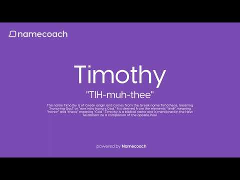 How to Pronounce Timothy
