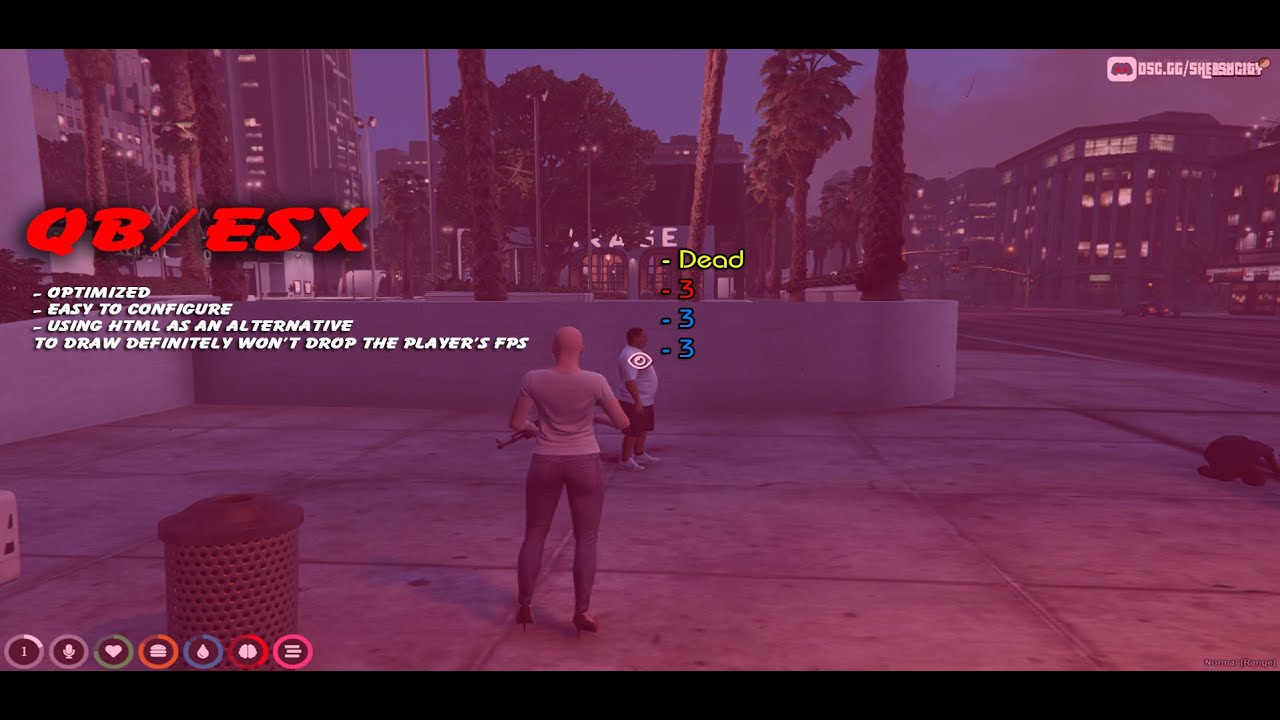 [PAID] [QB / ESX] Show Damage combat with UI not Draw thumbnail 2