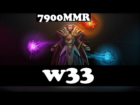 w33 7900 MMR Plays Invoker vol 19 - Ranked Match Gameplay - Dota 2