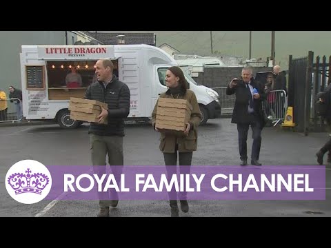 William and Kate Deliver Pizzas for Volunteers at Rugby Club