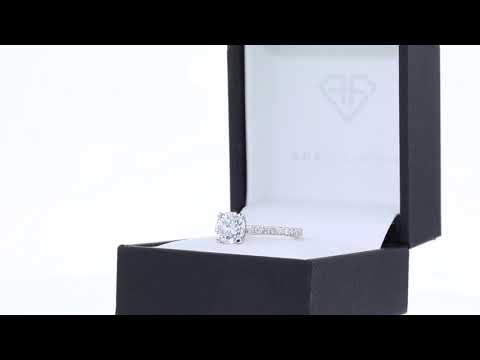 Ada Diamonds Four Prong Pave Engagement Ring 1.84ctw 18kt White Gold AD-134