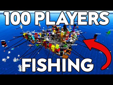 Minecraft 100 players but it's random fishing...