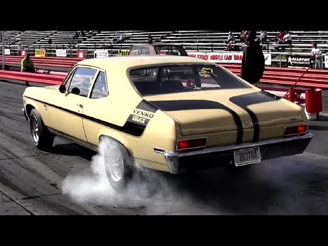 Thumbnail for Rare Yenko Nova vs Supercharged Studebaker Challenger R3 - 1/4 mile Drag Race Video - Road Test TV ® by Studebaker