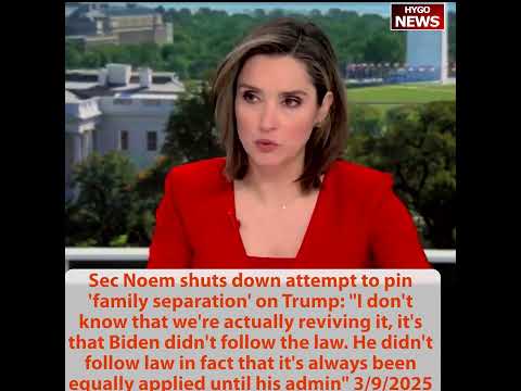 Trump: Education Ranked Bottom but #1 in Cost; 'Not Touch Social Security'; Gold Card; Noem on Family Separation