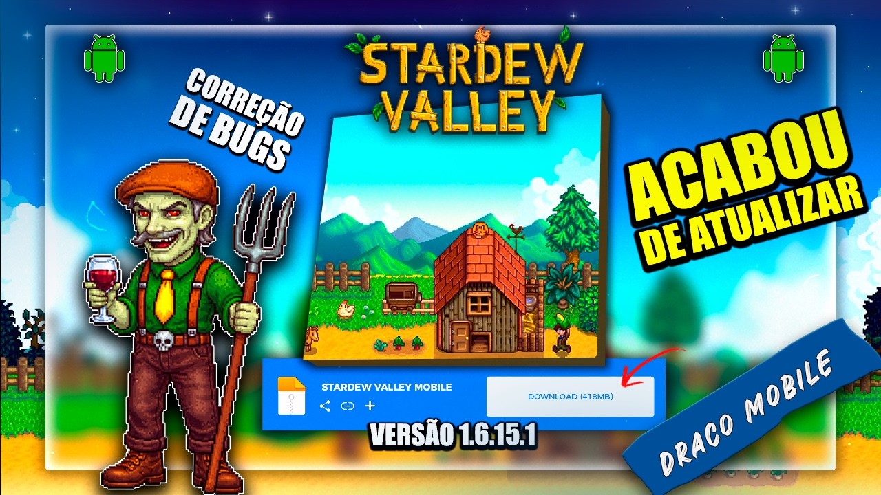 SAIU! STARDEW VALLEY MOBILE v1.6.15.1 PARA ANDROID EM 2026 SERÁ A PRÉVIA DA 1.7? ESTÁ TOP!! [REVIEW]