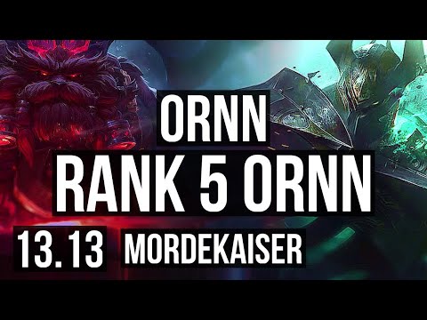 ORNN vs MORDEKAISER (TOP) | Rank 5 Ornn, 10/2/13 | TR Grandmaster | 13.13