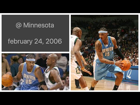 Carmelo Anthony 30 pts + GAME WINNER @ Minnesota  Timberwolves Highlights (february 24, 2006)