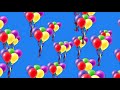 Falling Balloon Green Screen Animation Rain Balloon On Green Screen